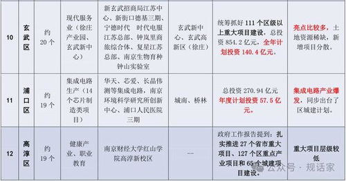 2025年南京市各區重大項目投資對比分析與管理策略